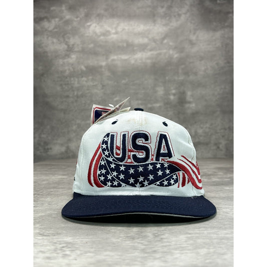 Vintage 1996 Atlanta Olympics Team USA Embroidered Logo Snapback Hat OSFA