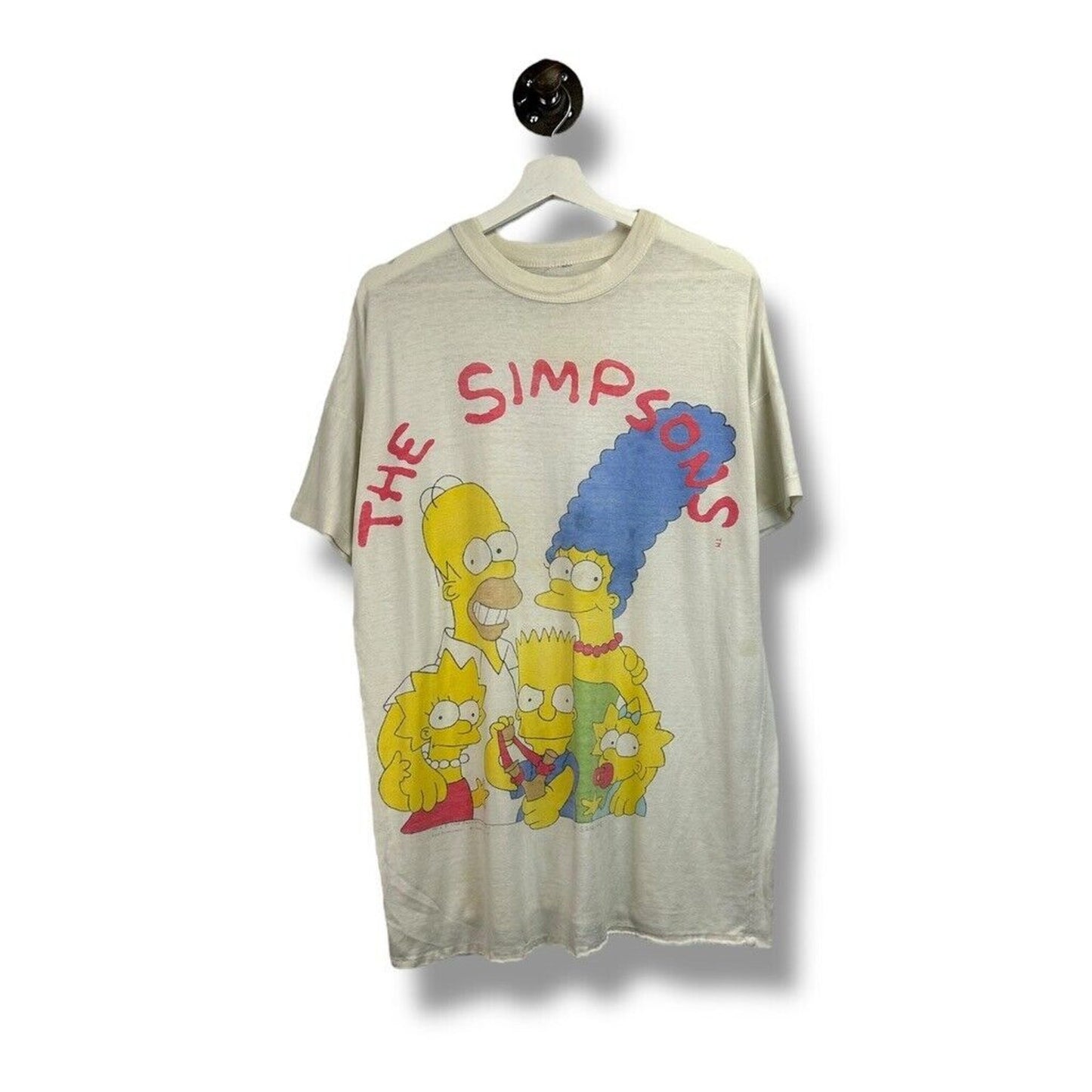 Vintage 1998 The Simpsons Cartoon Big Graphic Promo T-Shirt Size XL