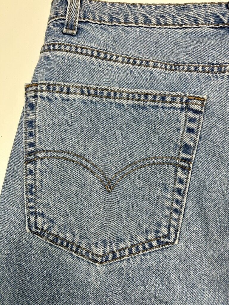 Vintage 90s Levis 505 Red Tab Regular Fit Light Wash Denim Pants Size 36W