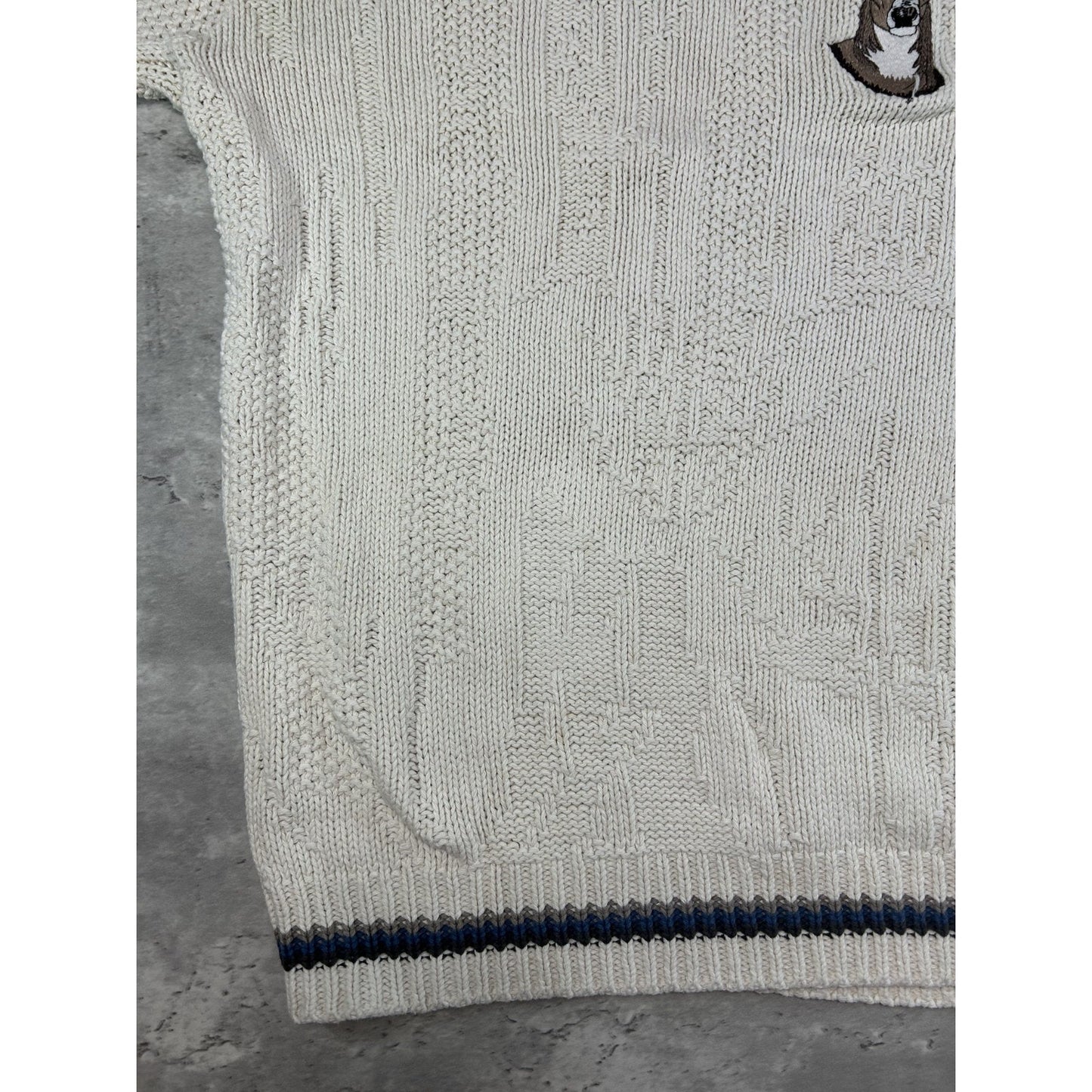 Vintage Deer Graphic Ribber Pullover Knit Sweater Size 2XL