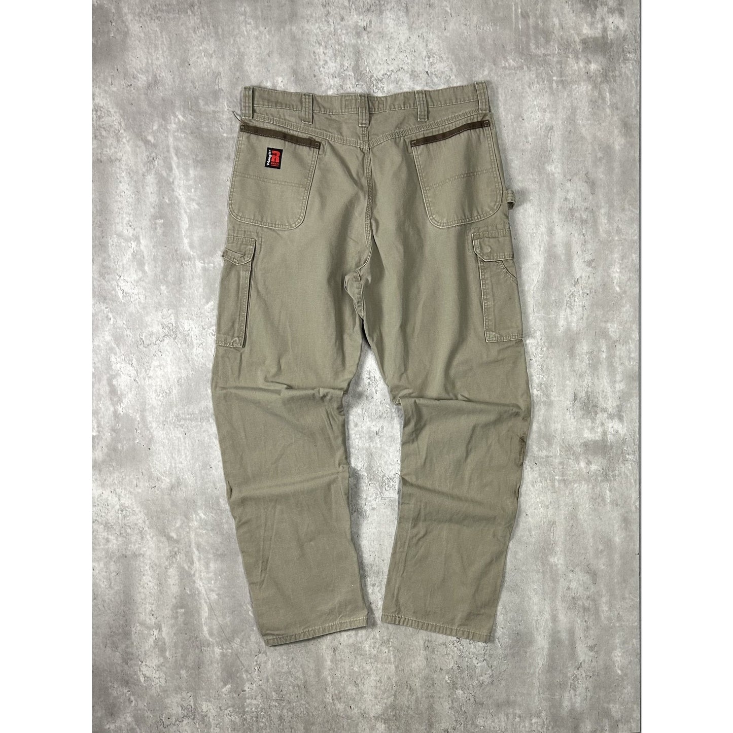 Vintage Wrangler Riggs Canvas Ripstop Double Knee Cargo Pants Size 41