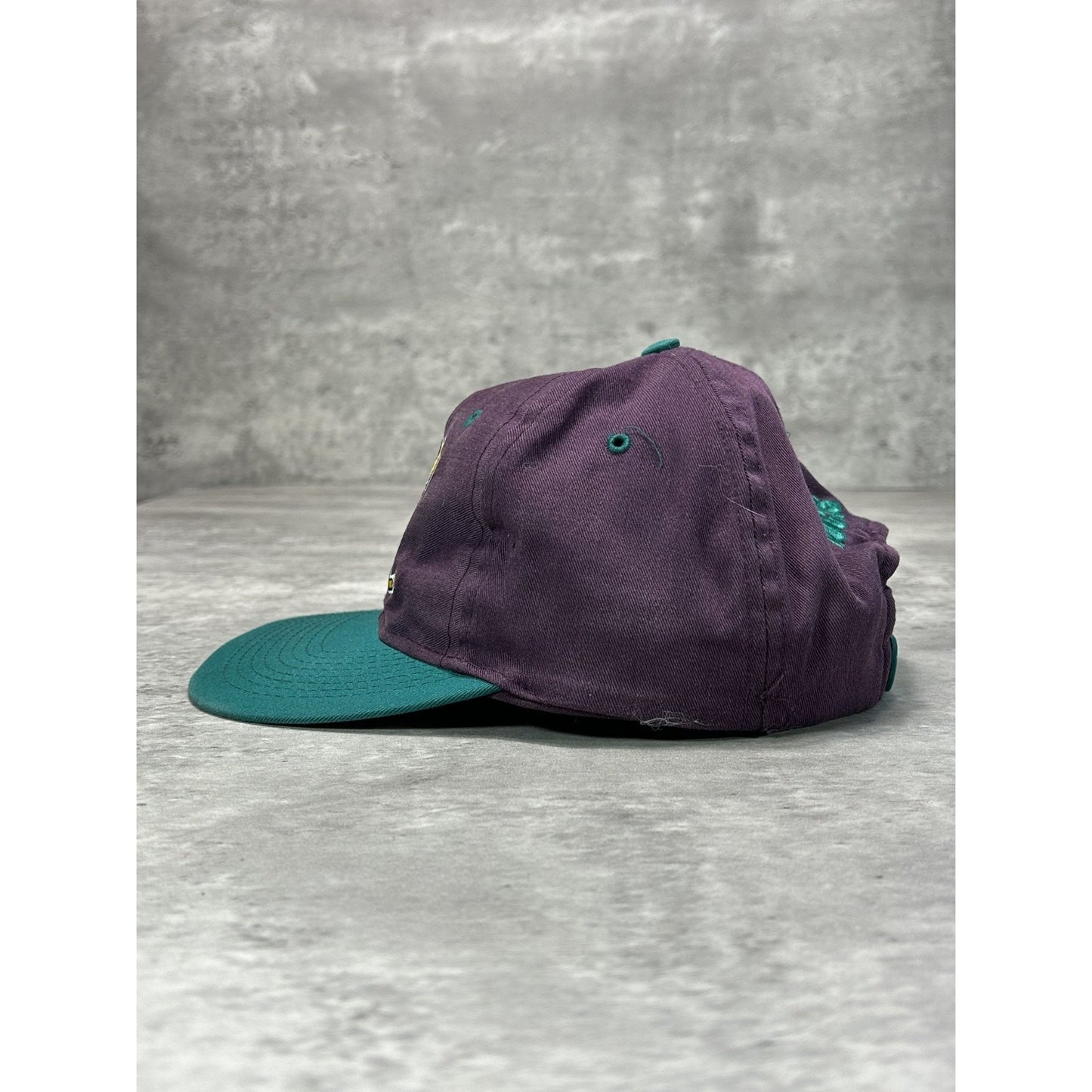 Vintage 90s Anaheim Mighty Ducks NHL Embroidered Logo Hockey Snapback Hat OSFA