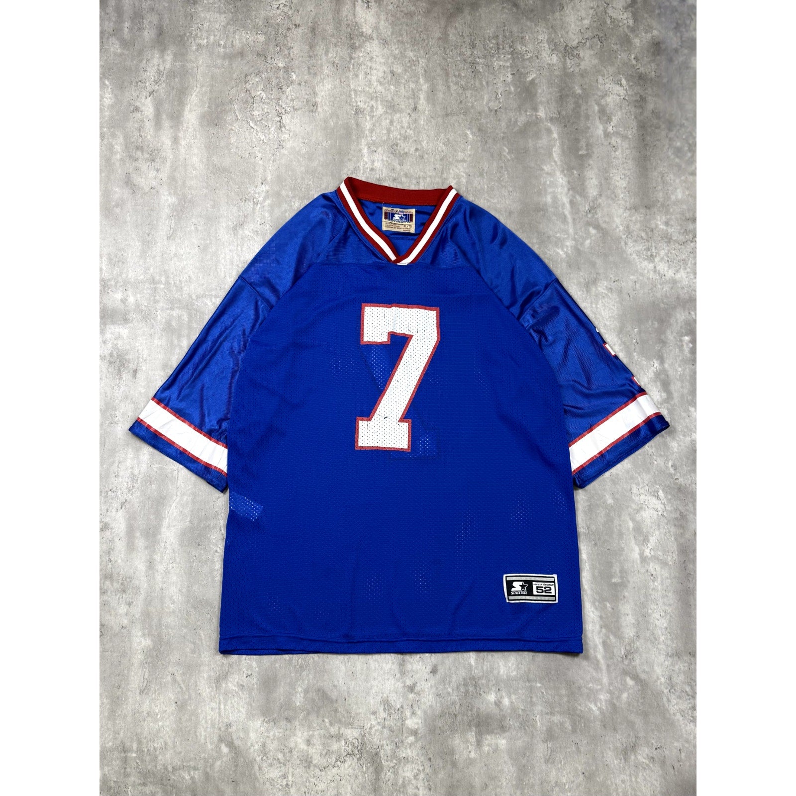 Vintage 90s Doug Flutie #7 Buffalo Bills NFL Starter Football Jersey Size XL