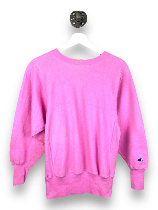 Vintage 90s Champion Reverse Weave Blank Sweatshirt Size Small Pink Made USA