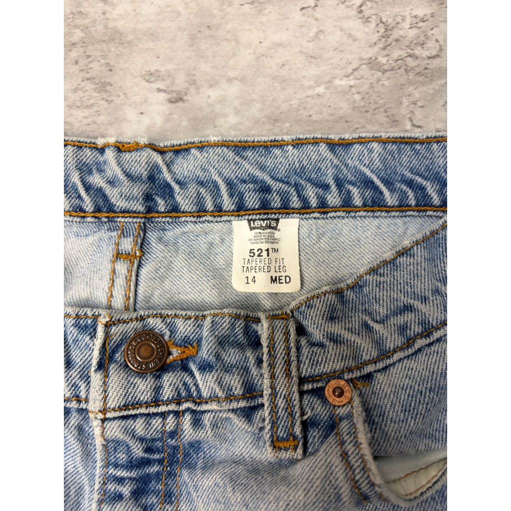 Vintage Womens Levis 521 Red Tab Light Wash Denim Pants Size 30