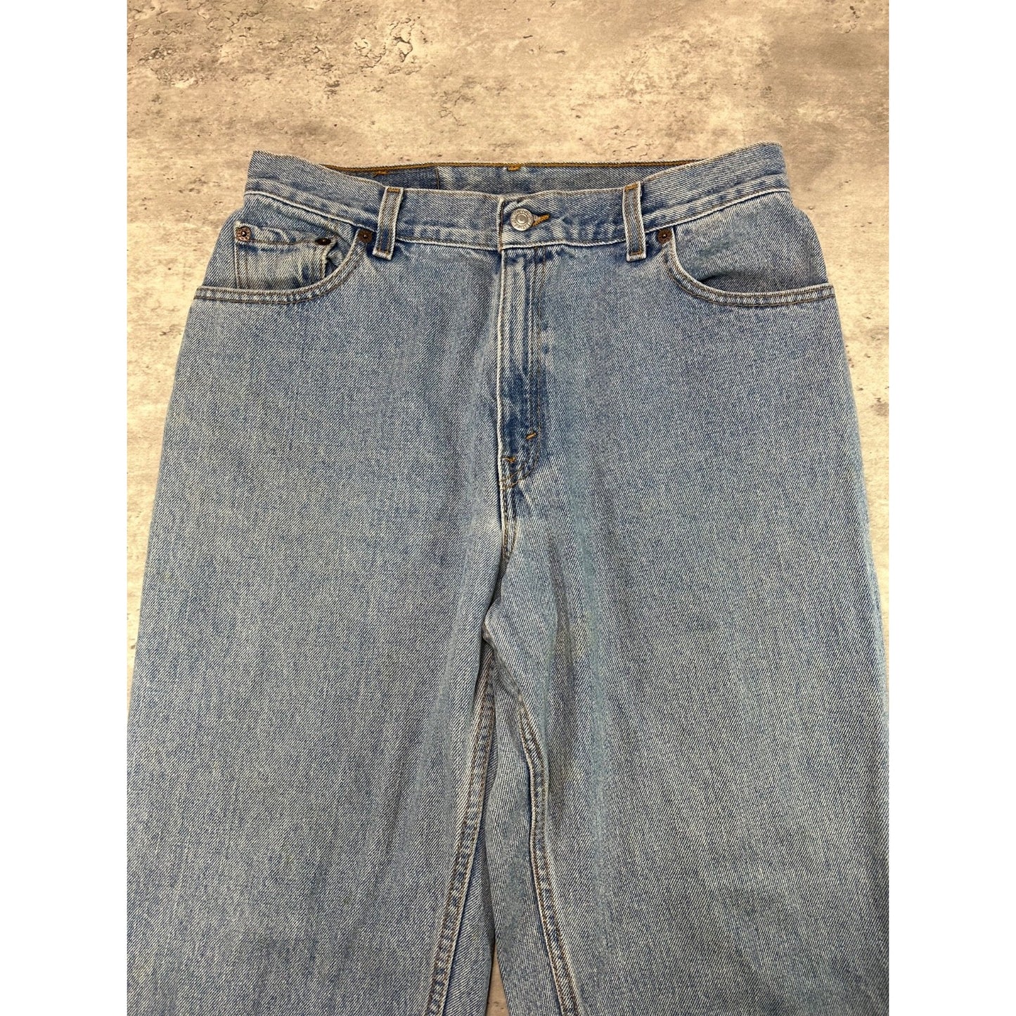 Vintage 90s Women's Levis 550 Red Tab Light Wash Denim Pants Size 31 Blue