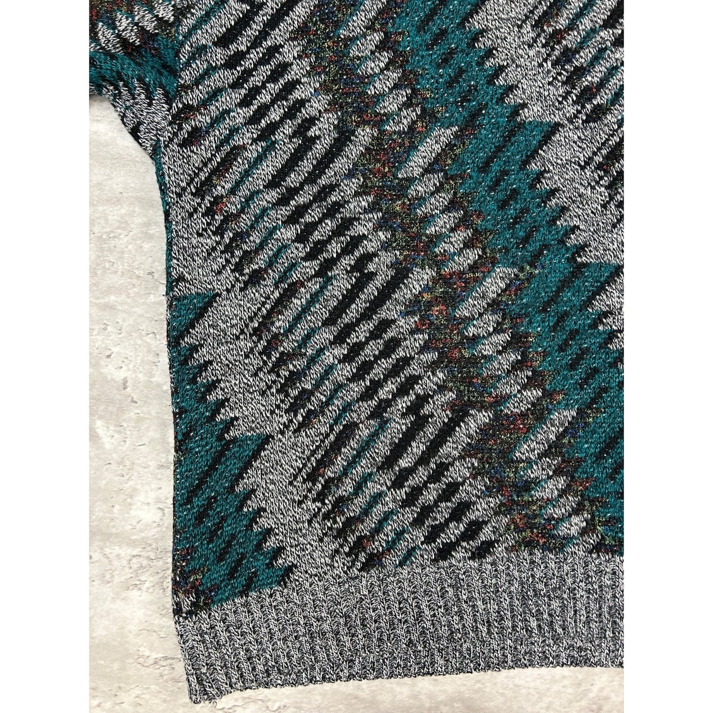 Vintage 90s Daniel Henry Abstract Pattern Knit Sweater Size Large