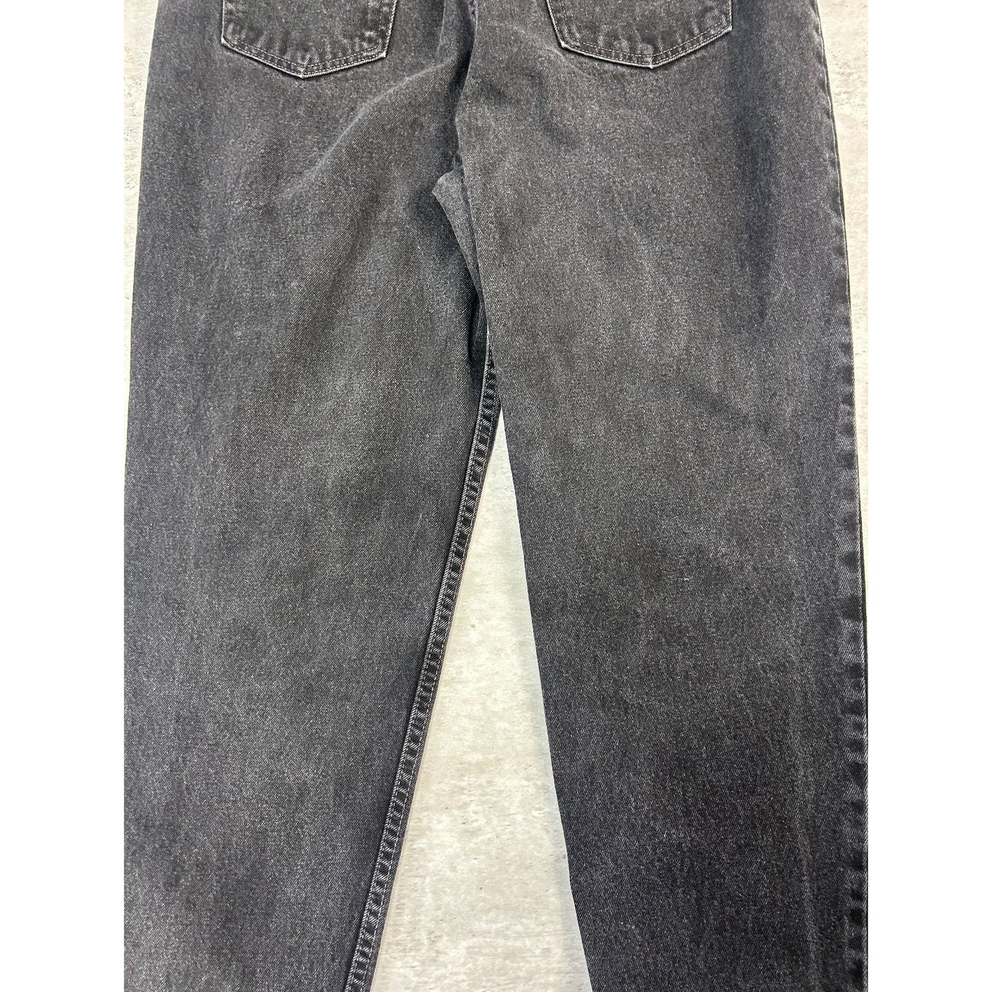 Vintage Women's 90s Levis 550 Tapered Leg Red Tab Black Denim Pants Size 35