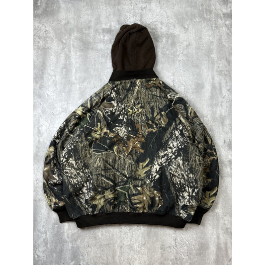 Vintage Bass Pro Shops Tree Camo Hunting Hooded Jacket Size 3XLT