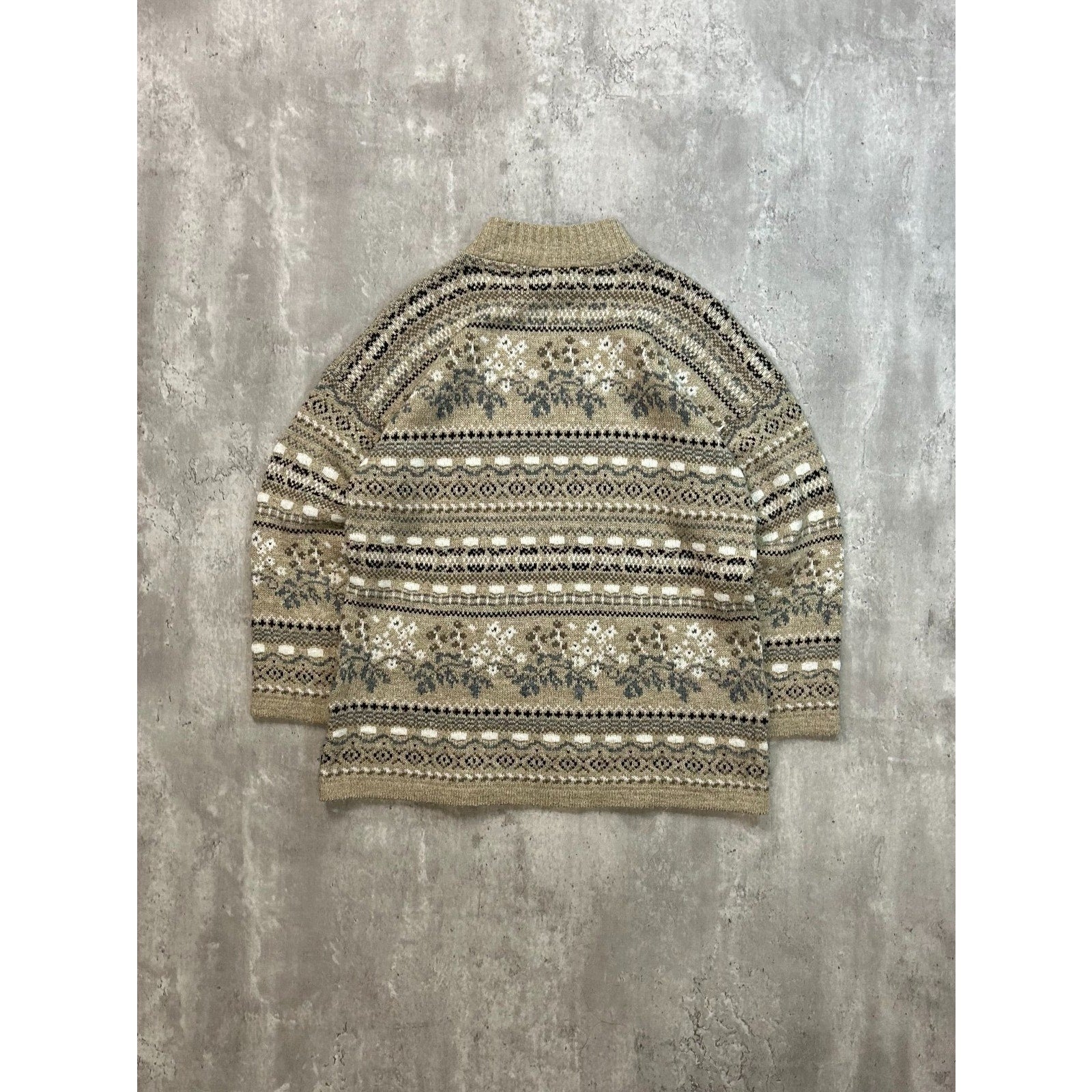 90s Bugle Boy For Her Abstract Striped Pullover Ribbed Knit Sweater Sz Womens L