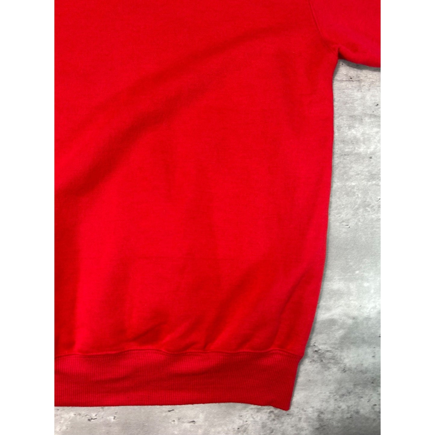 Vintage Stussy City Skyline Spellout Graphic Sweatshirt Size 2XL Red