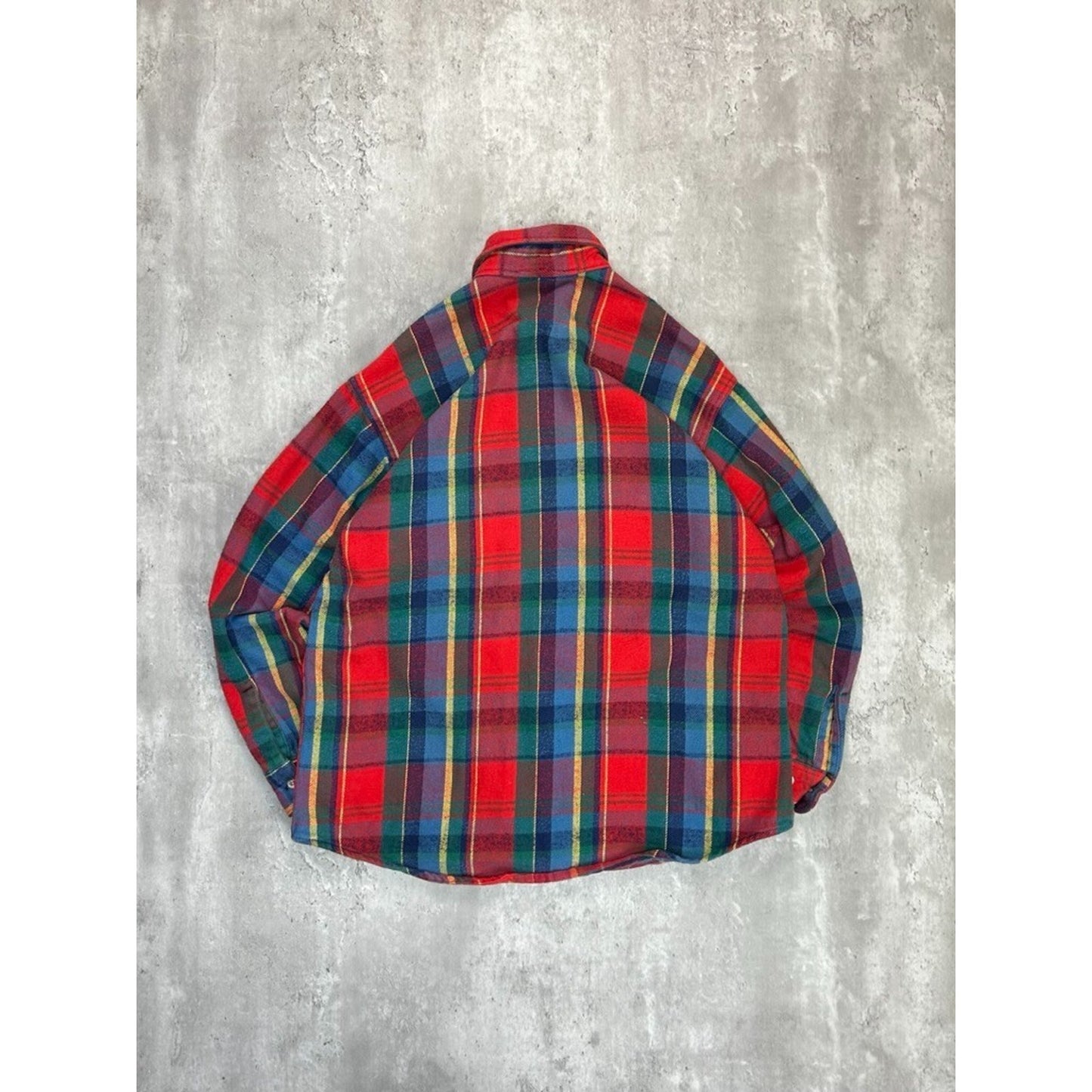 VTG 90s St Johns Bay Plaid Double Pocket Long Sleeve Button Up Shirt Sz Large