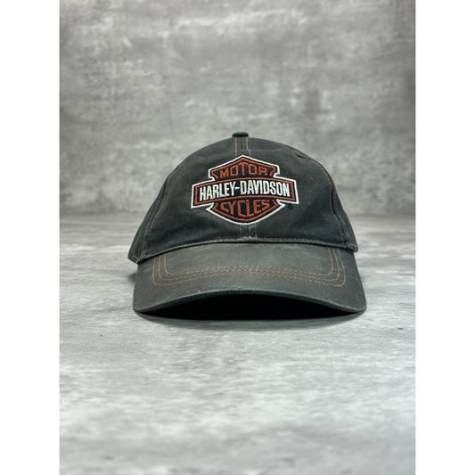 Vintage Harley Davidson Motorcycles Embroidered Logo Fitted Hat Size Large