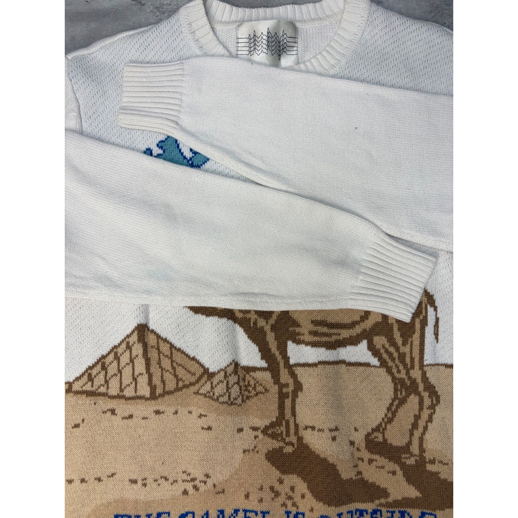 Vintage 80s/90s Camel Cigarettes Graphic Knit Sweater Size 2XL
