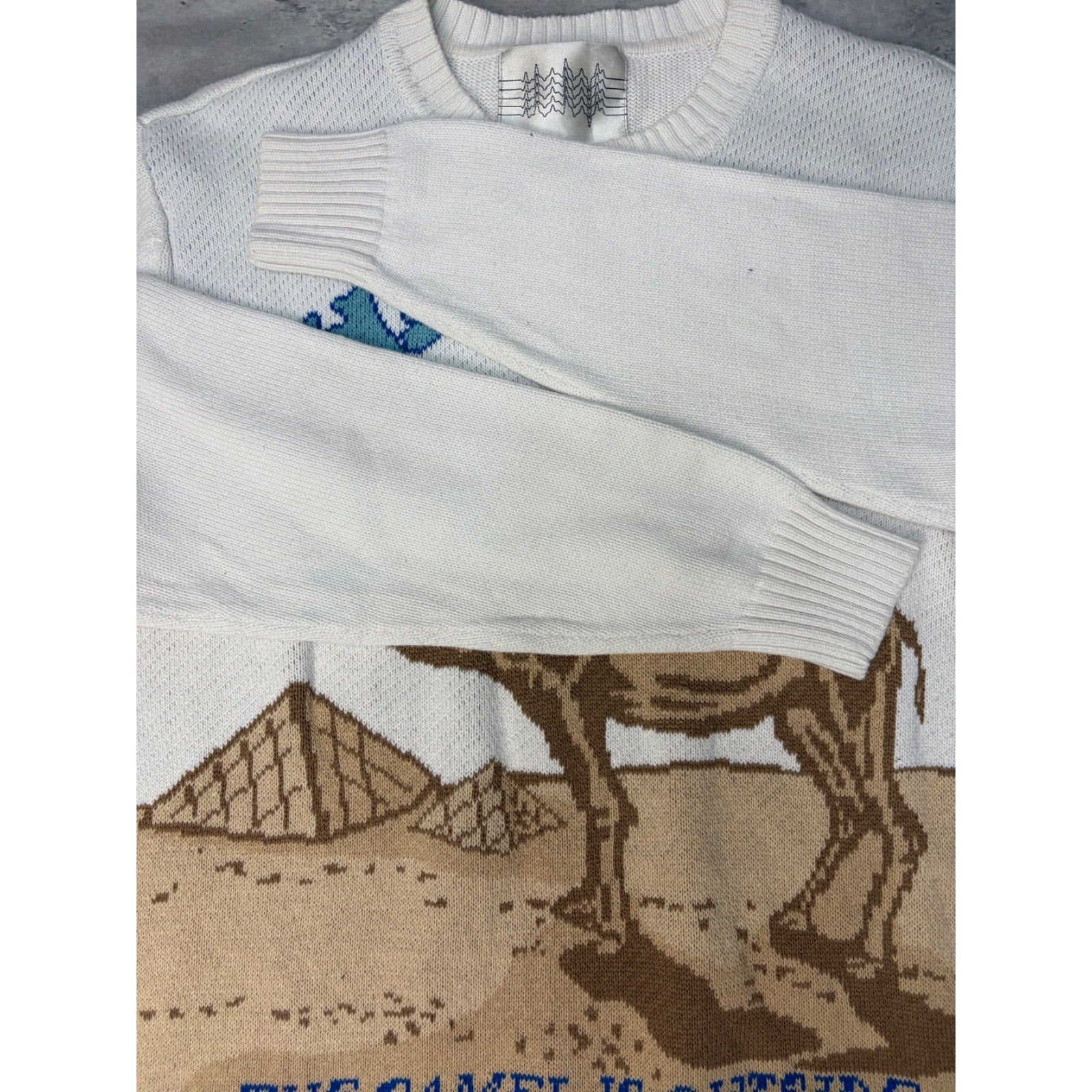 Vintage 80s/90s Camel Cigarettes Graphic Knit Sweater Size 2XL