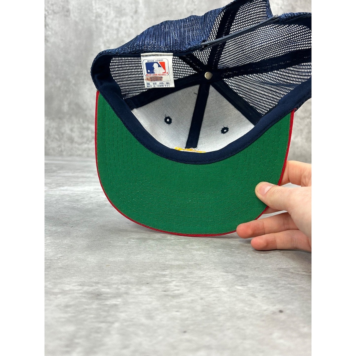 Vintage 80s California Angels MLB Embroidered Logo Trucker Snapback Hat OSFA