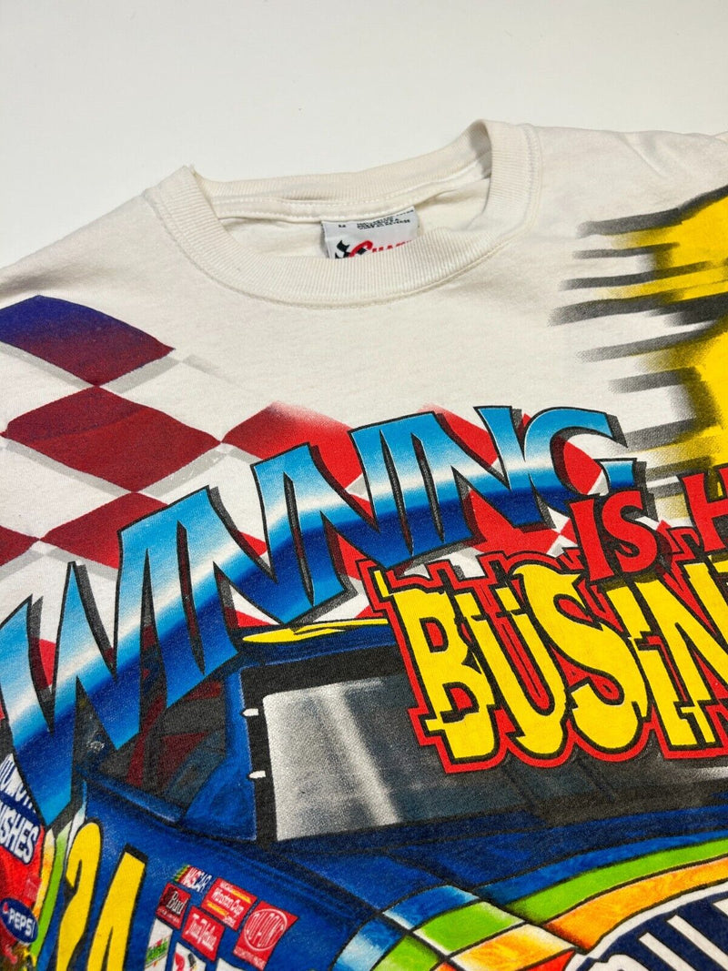 Vintage 1999 Jeff Gordon Winning Is His Business AOP Nascar T-Shirt Medium 90s