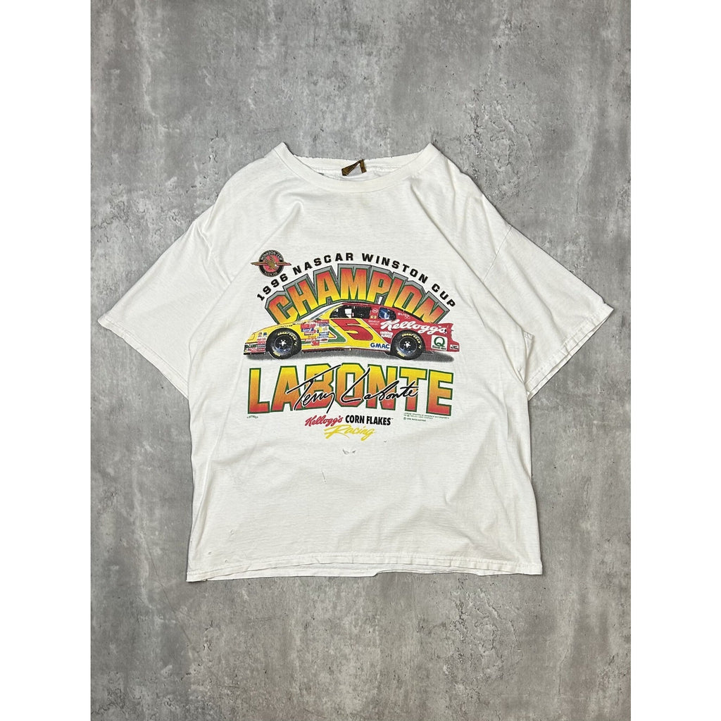 Vintage 1996 Terry Labonte #5 Nascar Winston Cup Champion T-Shirt Size XL White