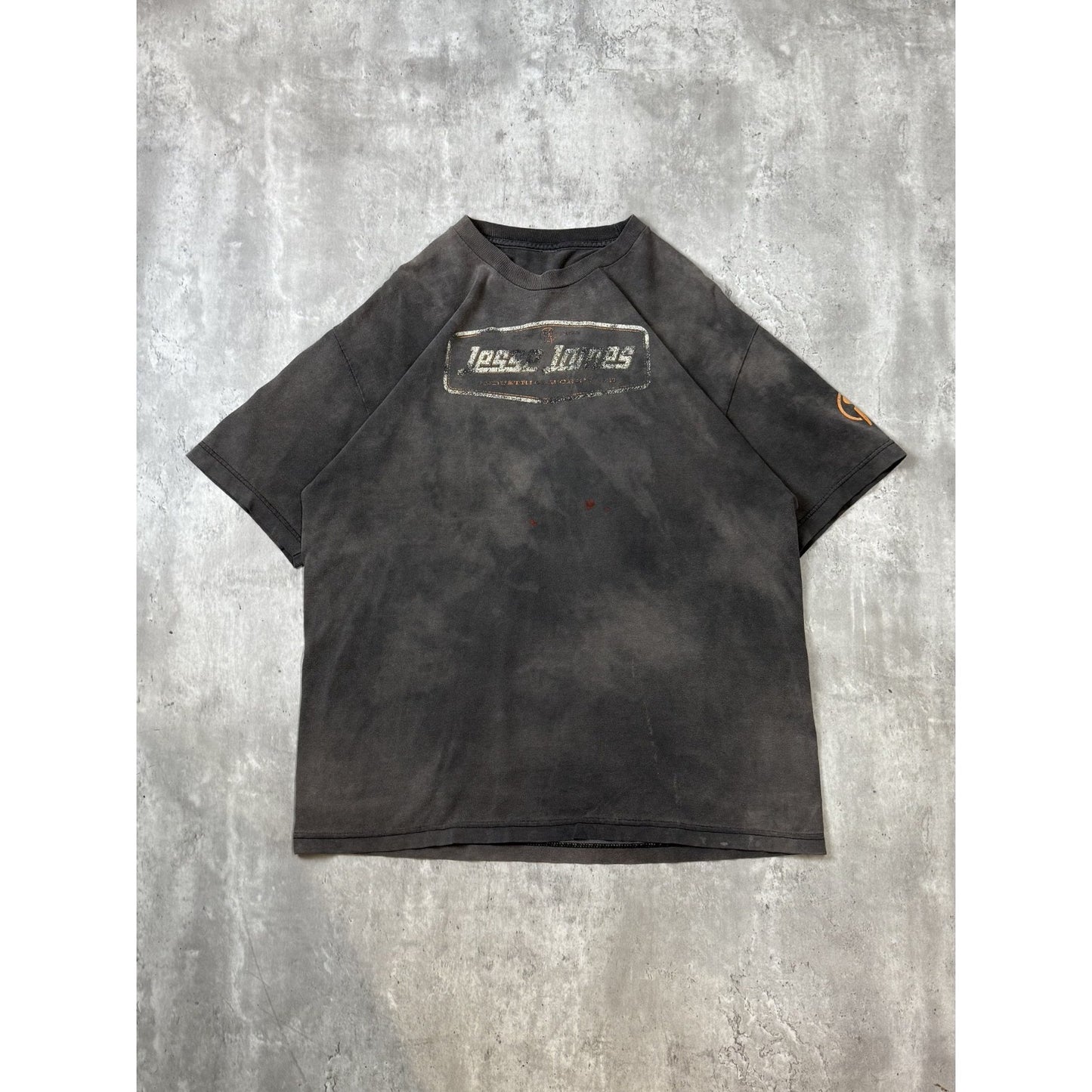 Vintage Jesse Jones Graphic Spellout Distressed Faded T-Shirt Size XL