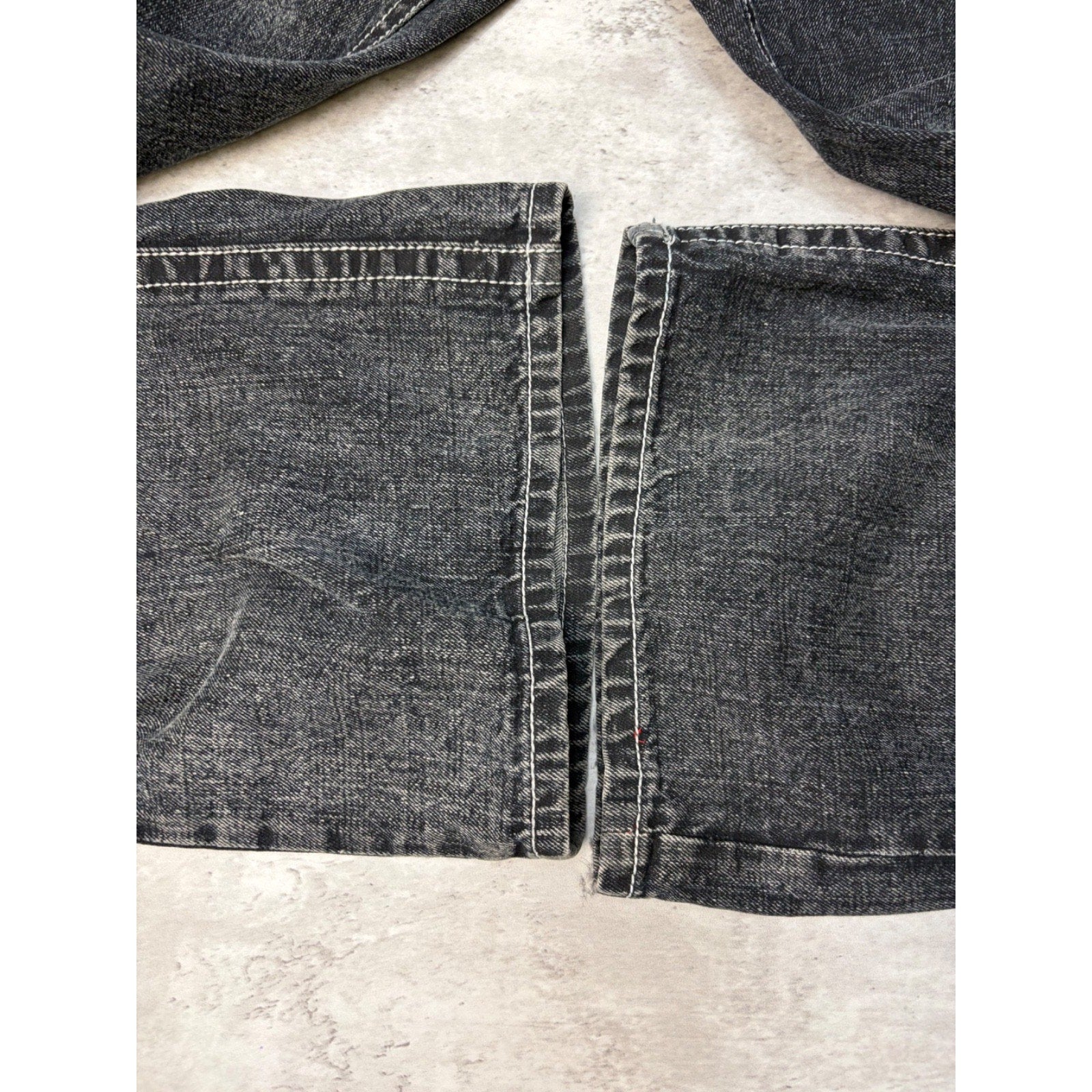 Vintage Y2K Kanii Embroidered Dragon Baggy Fit Black Denim Pants Size 41