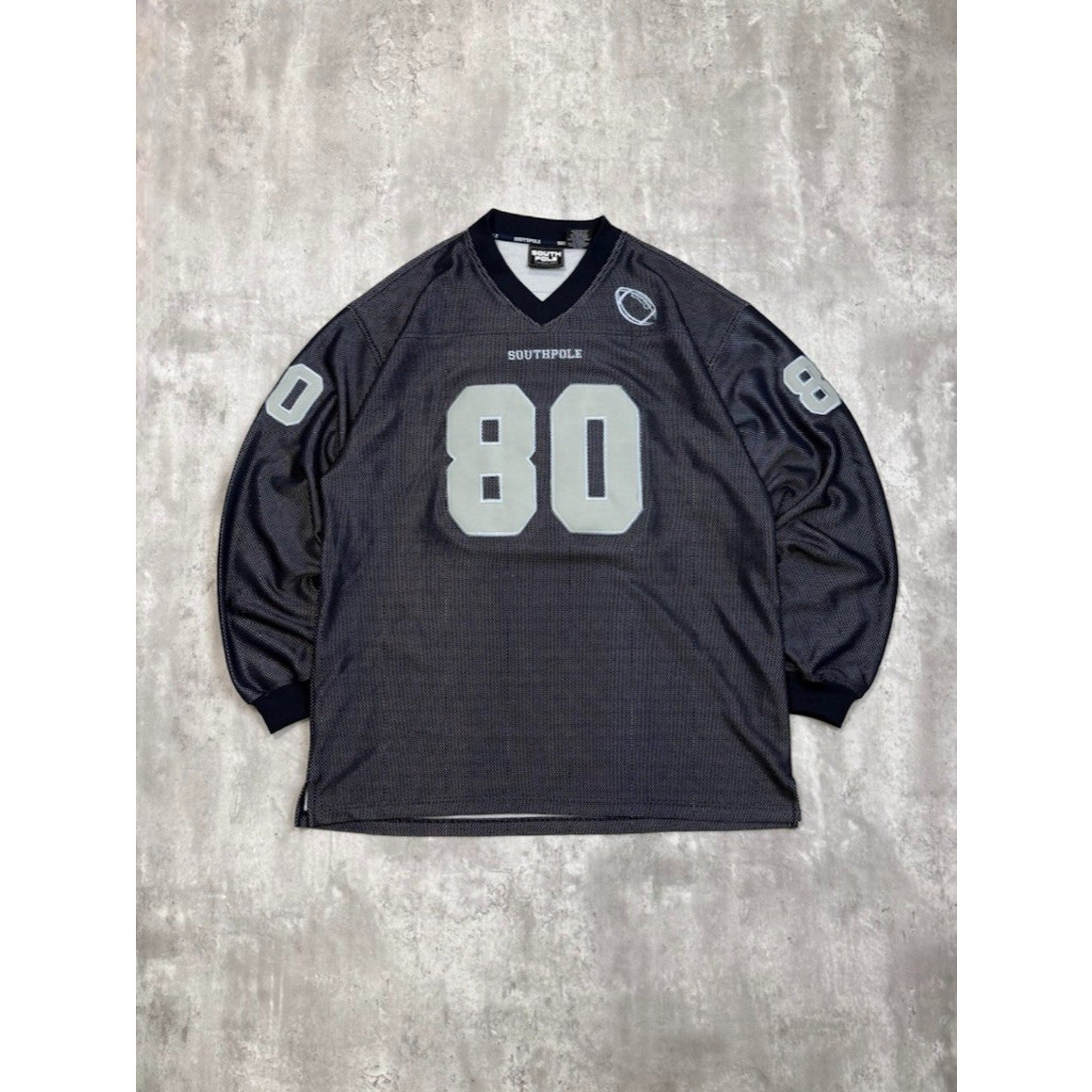 Vintage Y2K Southpole #80 Stitched Mesh Long Sleeve Football Jersey Size XL