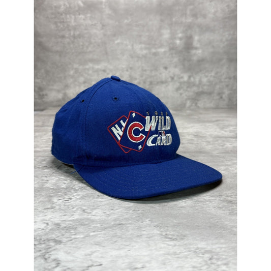 Vintage 1998 Chicago Cubs MLB Wild Card Embroidered Baseball Snapback Hat OSFA