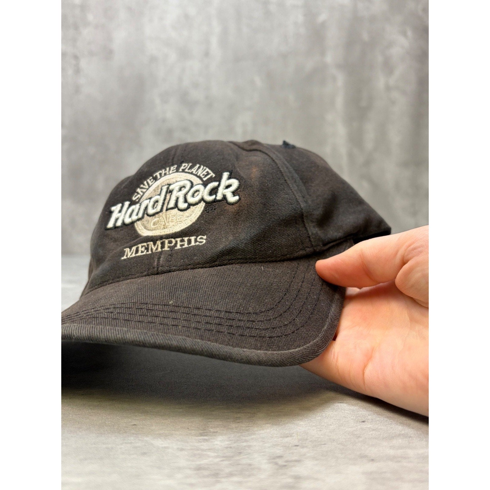 Vintage Hard Rock Cafe Memphis Embroidered Destination Strapback Hat OSFA