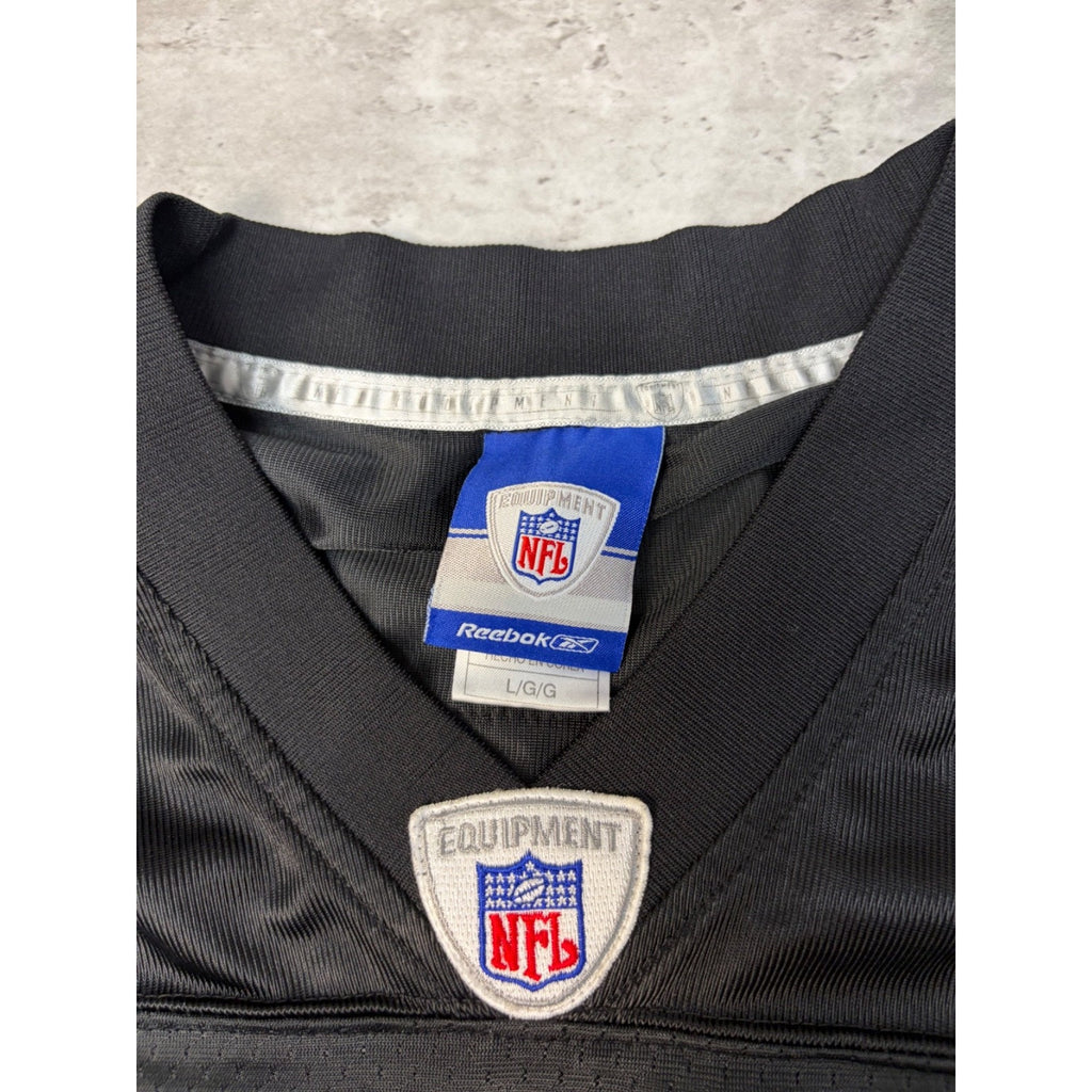 Vintage Randy Moss #18 Oakland Raiders NFL Reebok Football Jersey Size Large