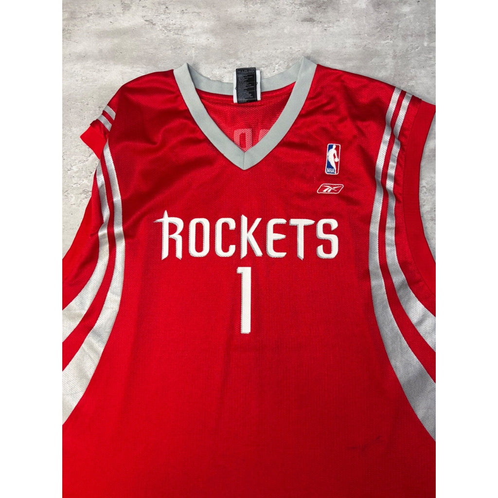 Vintage Tracy McGrady #1 Houston Rockets NBA Reebok Basketball Jersey Size XL
