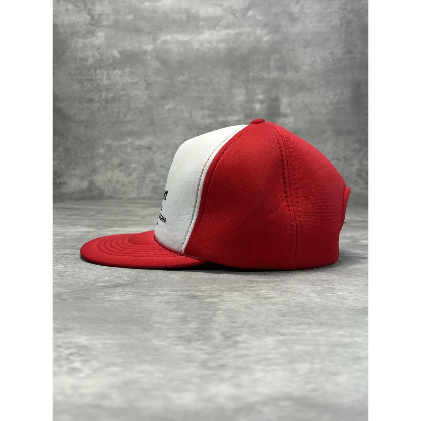 Vintage 90s Snap On Spellout Graphic Foam Two Tone Snapback Hat OSFA