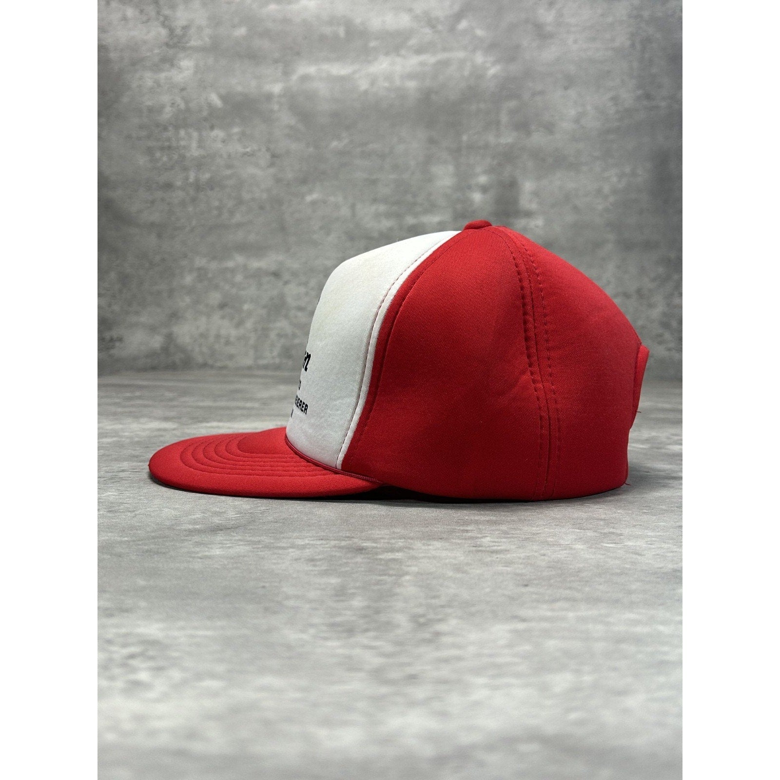 Vintage 90s Snap On Spellout Graphic Foam Two Tone Snapback Hat OSFA