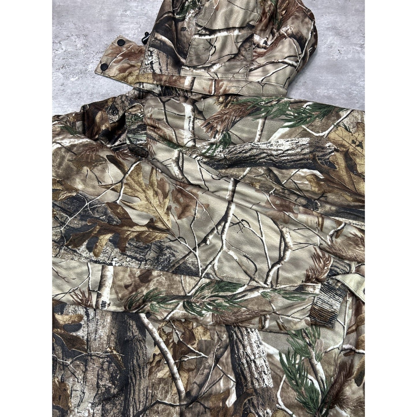Vintage Remington Tree Camo Full Zip Hooded Hunting Jacket Size Large