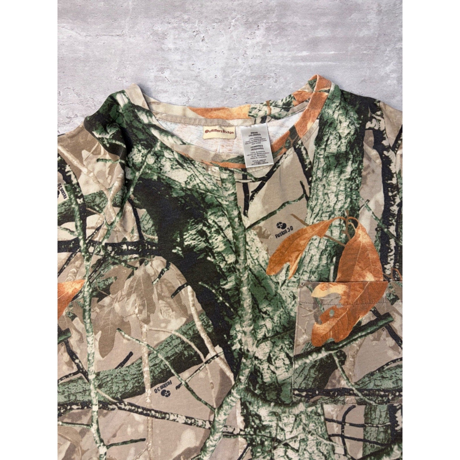 Vintage Outfitters Ridge 3D Fusion Hunting Camo Long Sleeve T-Shirt Size 2XL