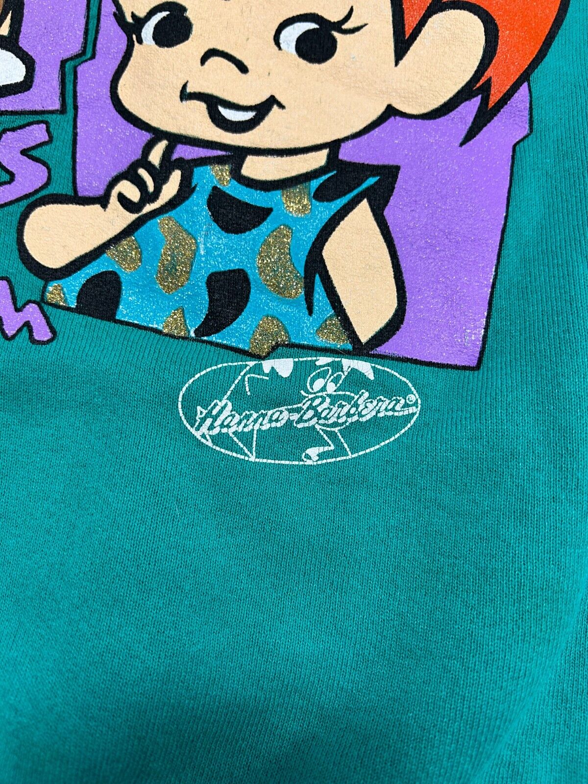 Vintage 90s The Flintstones Bam Bam & Pebbles Tv Show Promo Sweatshirt Sz Large