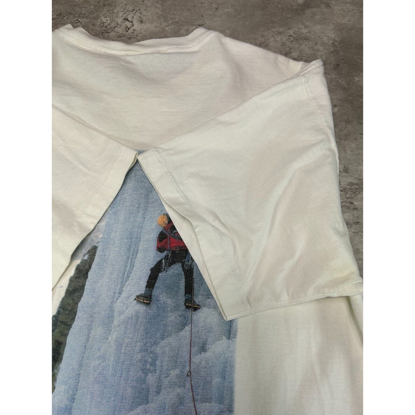 Vintage The North Face TNF Ice Climbing Graphic T-Shirt Size XL White