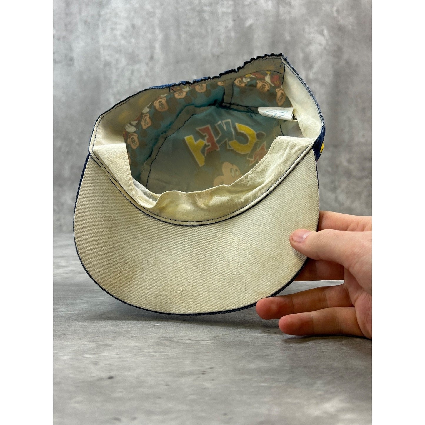 Vintage 80s/90s Disney Mickey Mouse Cartoon Character Flex Fit Hat OSFA