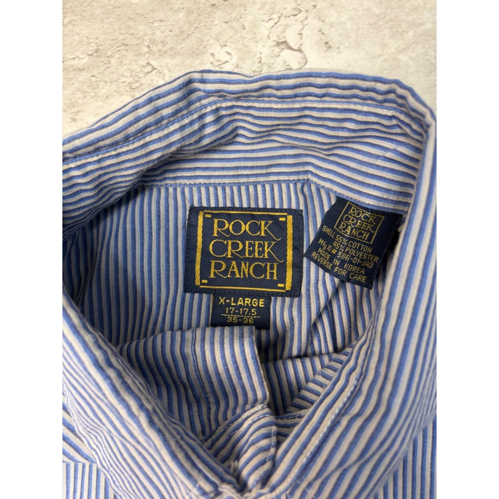 Vintage 90s Rock Creek Ranch Pearl Snap Striped Cropped Button Up Shirt Size XL