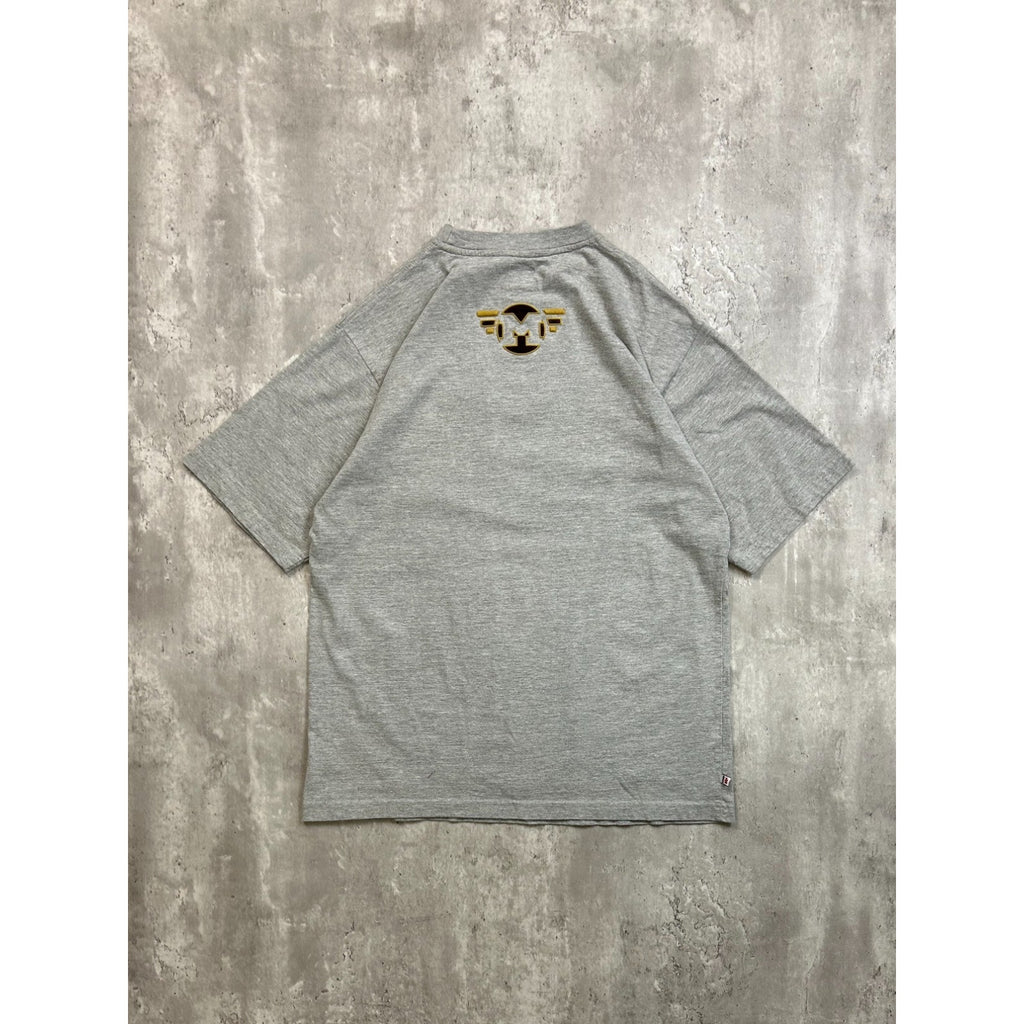 Vintage Y2K Mecca USA Felt Embossed Spellout Graphic T-Shirt Size Medium