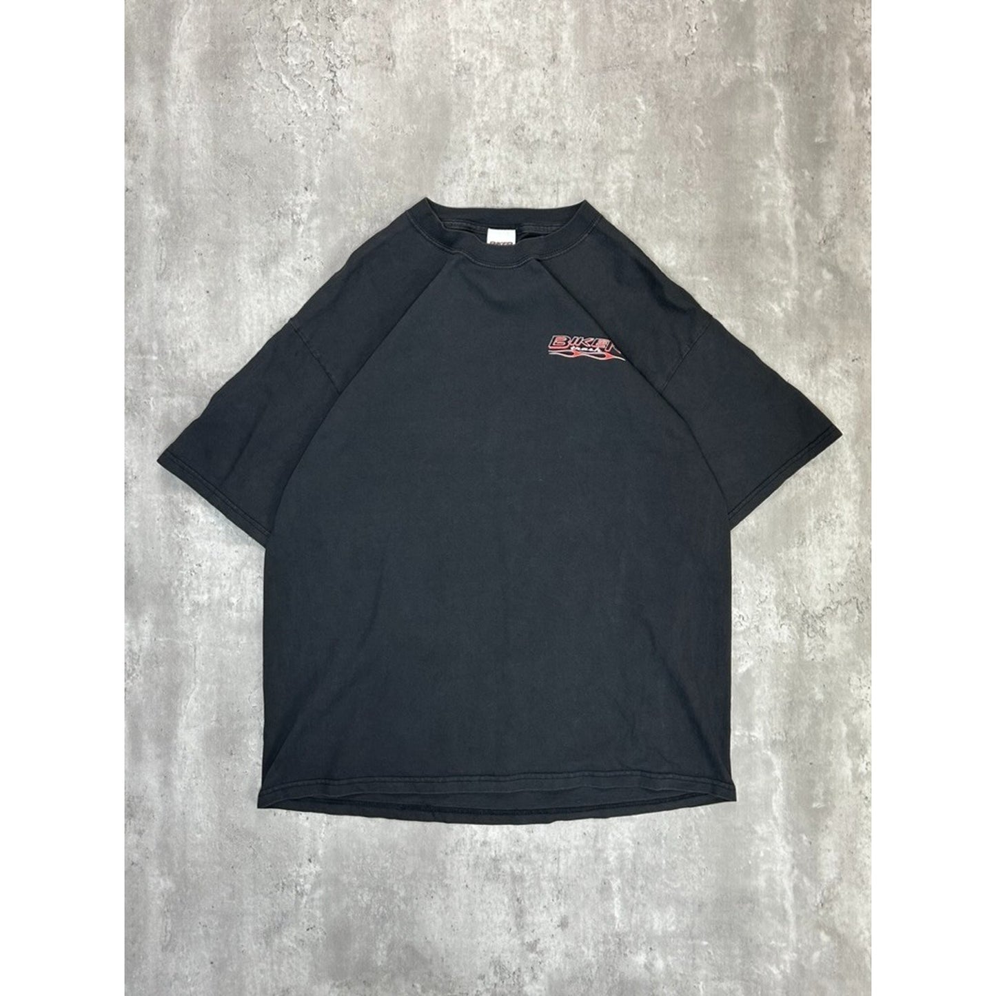 Vintage 90s Stick Figure Biker Comedy Graphic T-Shirt Size XL Black