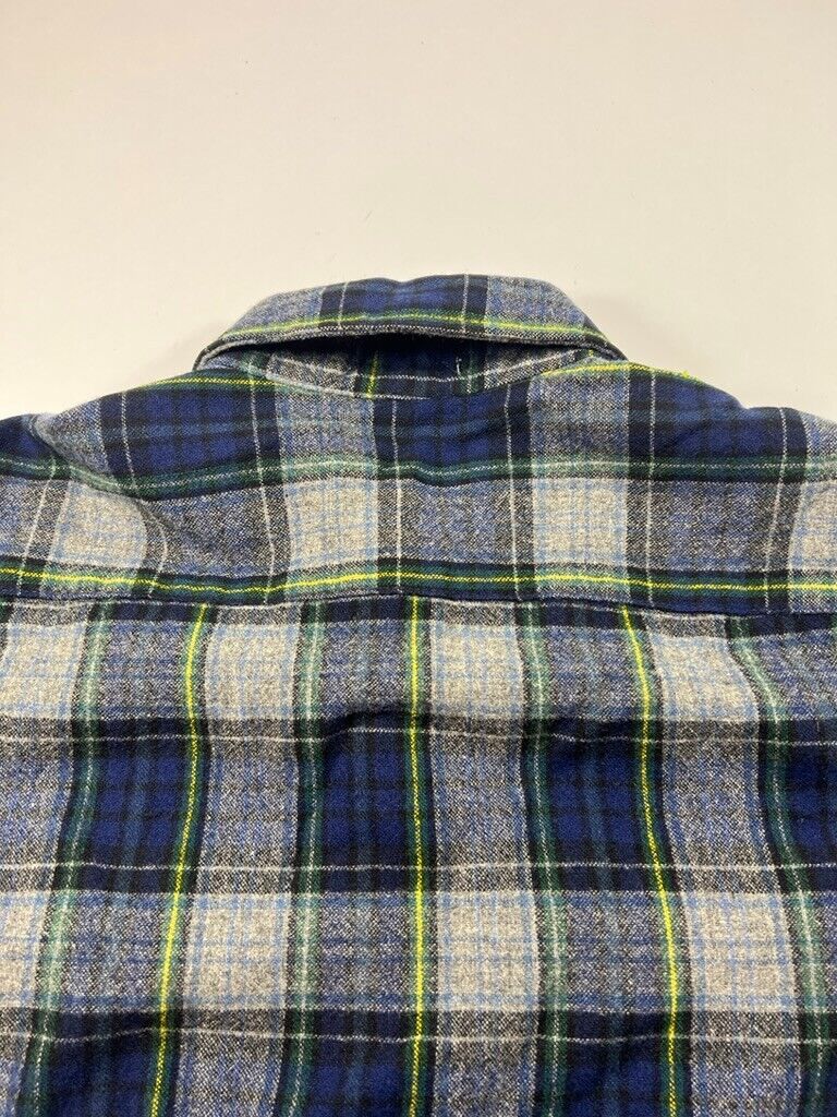 Vintage 90s St. Johns Bay Double Pocket Wool Flannel Button Up Shirt Size Medium