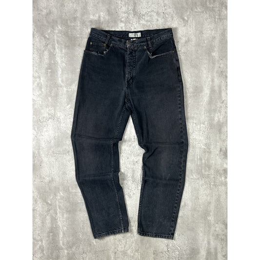 Vintage 90s Guess Jeans Baggy Fit Black Denim Pants Size 33