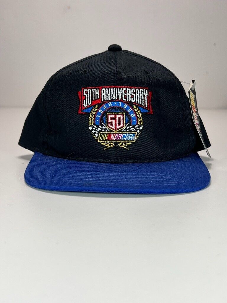 Vintage 90s Nascar 50th Anni Embroidered Logo Competitors View Snapback Hat OSFA