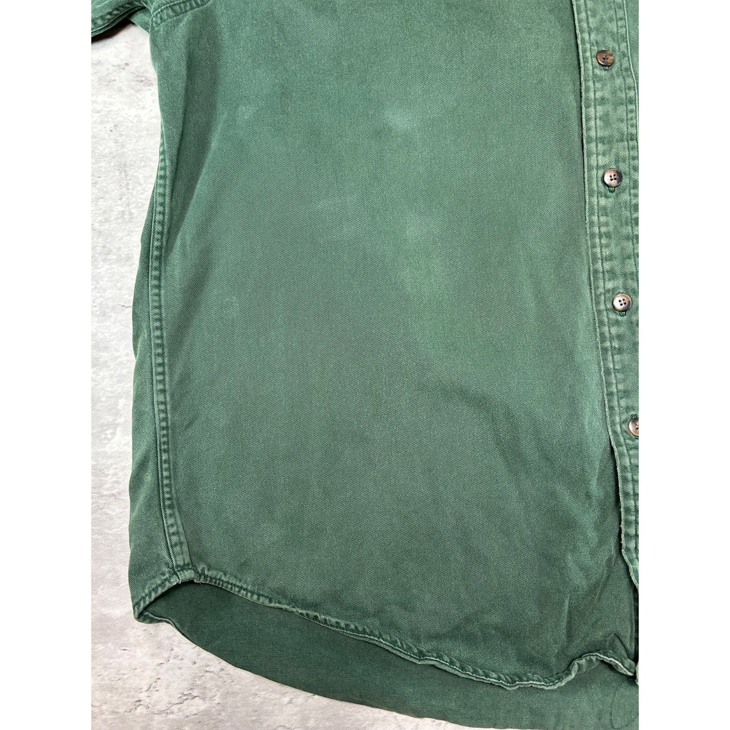 Vintage 90s Gap Single Pocket Long Sleeve Button Up Shirt Size XL Green