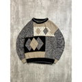 Vintage Croft & Barrow Abstract Print Pullover Knit Sweater Size Medium