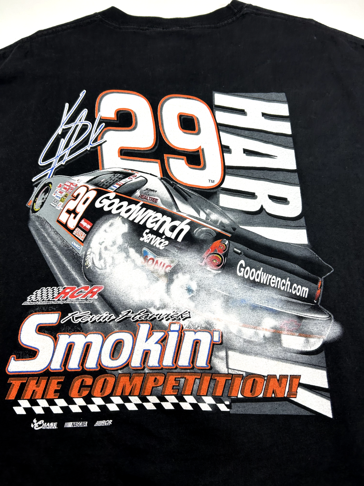 Vintage Kevin Harvick #29 Smokin' The Competition Nascar Racing T-Shirt Sz XL