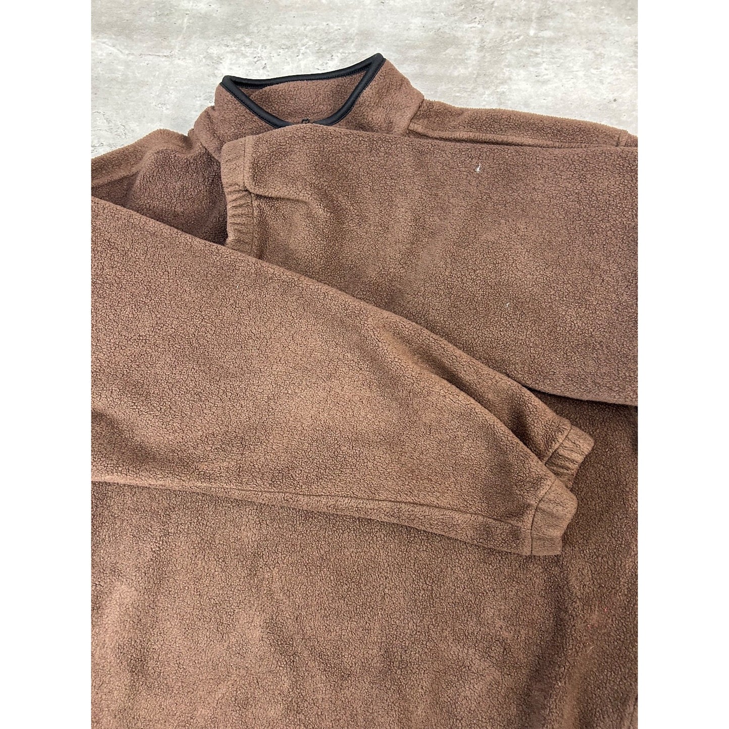 Vintage Cleveland Browns NFL Embroidered Spellout 1/2 Zip Fleece Sweatshirt XL