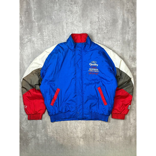 Vintage Dale Jarrett #88 Nascar Embroidered Full Zip Insulated Jacket Size XL