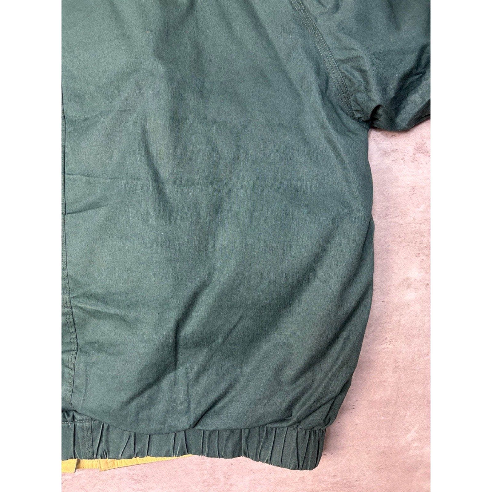 Vintage Nautica Leather Patch Insulated Full Zip BomberJacket Size Large