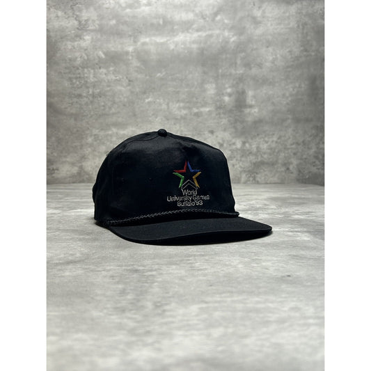 Vintage 1993 Worlds University Games Embroidered Spellout Snapback Hat OSFA