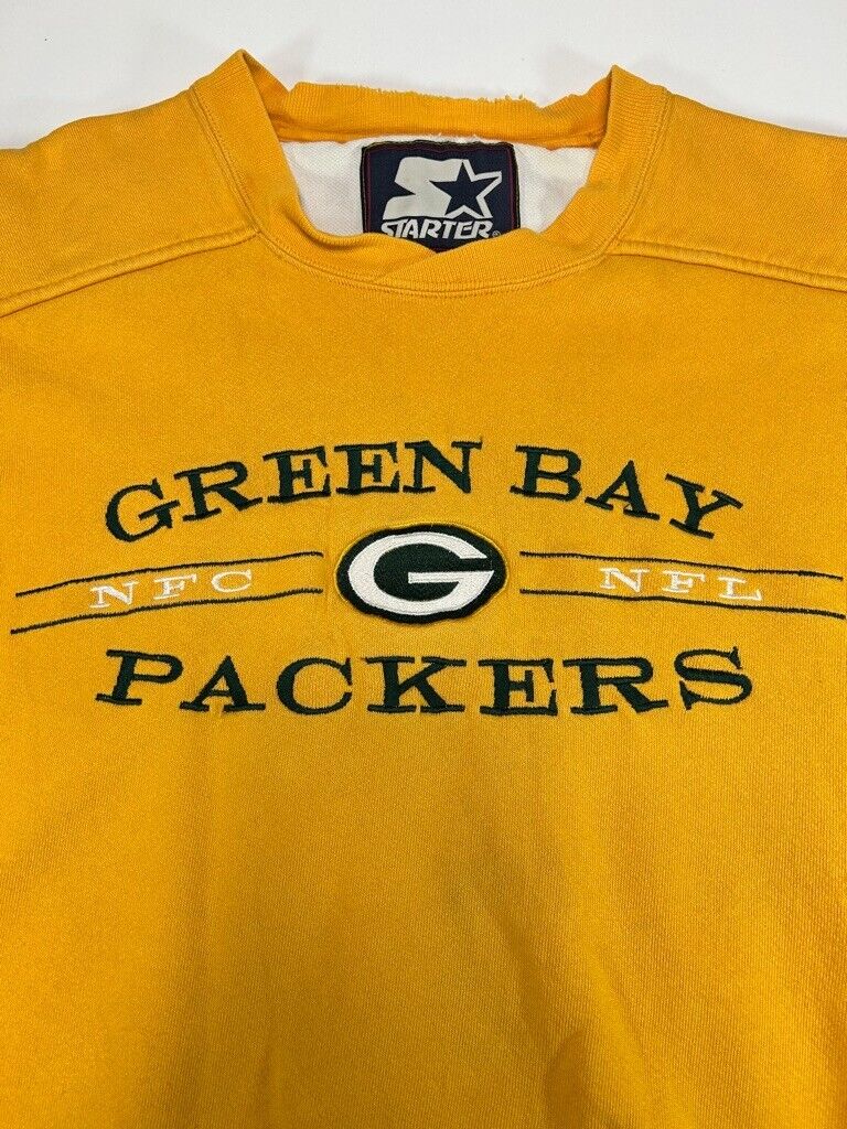 Vintage 90s Green Bay Packers NFL Embroidered Starter Sweatshirt Size XL